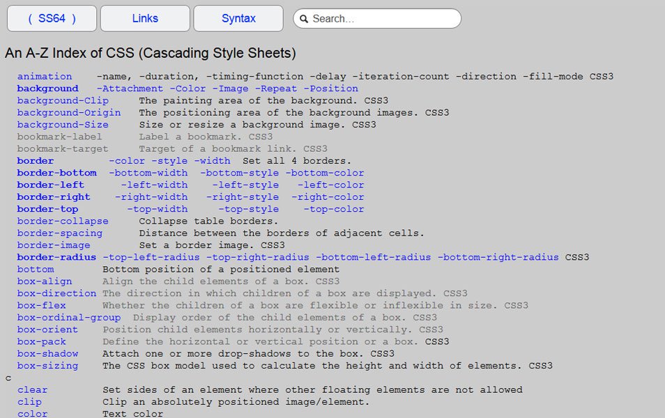 An-A-Z-Index-of-CSS